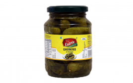 Vishaal Entree Gherkins in Vinegar   Glass Jar  370 millilitre